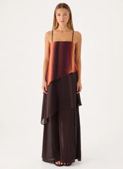 Ruesella Maxi Dress - Brown