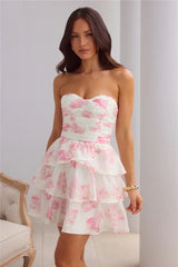 Sunlit Serendipity Strapless Mini Dress Floral