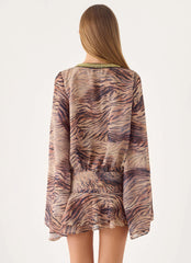 Elisana Mini Dress - Golden Tiger